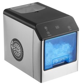 Nugget Ice Maker, 33lbs/24H Pebble Ice Maker with Self Cleaning, Chewable Ice Maker with Ice Scoop & Drip Tray