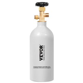 CO2 Tank, 2.5 lbs New Aluminum Alloy Cylinder, CO2 Air Tank with Light Gray Spray Coating, CGA320 Valve & Adjustable Pressure