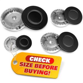 4Pcs Portable Gas Stove Burner Replacement Surface Burner Head Replacement Stove Range Gas Stove Burners Caps Black Stove Top Burner Replacement