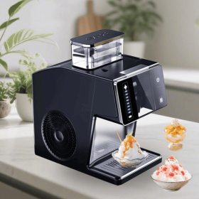 Snowflake Ice Maker-44-pound 24-hour ice maker with stainless steel blades, PVC construction, BPA-free, LED display with auto-cleaning program