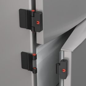 Refrigerator Door Locks Double Button Adhesive Fridge Lock with Keys, File Drawer Lock