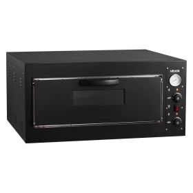 Pizza Oven Electric, 24" Commercial Countertop Pizza Oven, 842 Fahrenheit Max Temp, 4200W Indoor Pizza Maker with Thermometer, Dual Temp Control