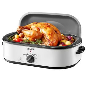 Roaster Oven, 18QT Electric Roaster Oven, 150-450 F Adjustable Temp Electric Roasting Pan, Multifunctional Electric Roaster Oven with Self-Bastin