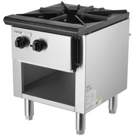 Commercial Gas Stove with Cabinet, Propane and Natural Gas Countertop Cooking Stove Range, Stainless Steel Gas Hot Plate