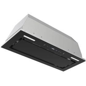 Range Hood Insert 30 Inch 800 CFM, Built-in Vent Hood Black Glass Gesture & Touch Control Kitchen Exhaust Fan, Mesh Filters Recirculating Stove H (Option: 30inch)