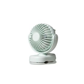 Portable USB Clip On Fan With 360 Degree Adjustable Head, Rechargeable Battery & Quiet Operation - For Desk, Bedside, Dorm, And Office Cooling (Option: Green)