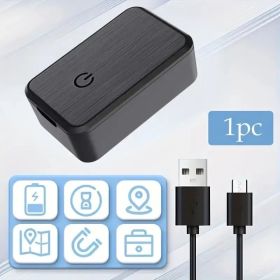 Portable Magnetic GPS Vehicle Locator - Instant Hidden Car Locator With Rechargeable Battery, Suitable For Seniors And Assets, Black (Option: Black1pcs)