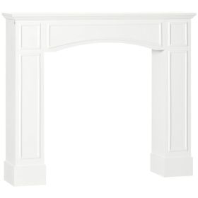 Modern Fireplace Mantel, Surround Mantels for Fireplace with Decorative Pattern Interior Width 29" White (Option: White-1215x290x675 mm)