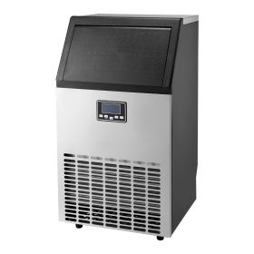 Commercial Ice Maker Machine, 100lbs/24H Ice Maker Machine with 33lbs Storage Capacity, 45 Ice Cubes in 15 Minutes (Ice Making Capacity: 100lbs/24h)