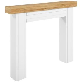 Modern Fireplace Mantel, Freestanding Fireplace Surround with Leg for Electric Fireplaces, 51.2" W x 40.6" H, Natural Wood (Option: Natural Wood-1360x240x680 mm)