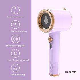 Mini Portable Handheld Garment Steamer Fabric Steam Iron For Clothes Travel Home Appliances Vertical US Plug Ironing Machine (Option: Light Purple-Us-1PCS)